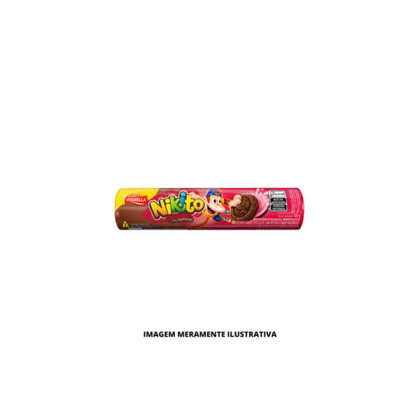 BISCOITO RECH CHOCO MORANGO NIKITO 1X36X120G